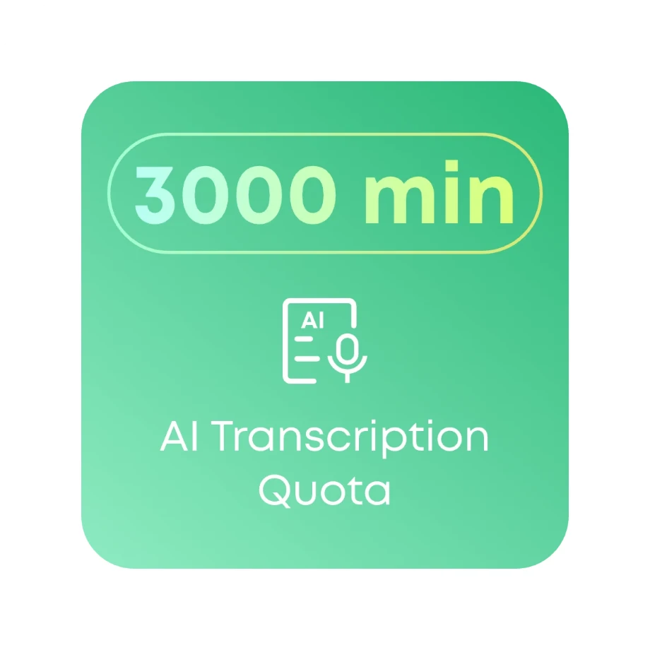 3000分鐘轉錄配額